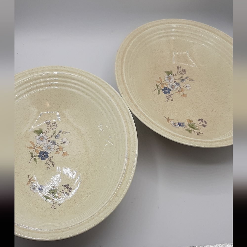 Vintage Royal Doulton Lambethware Fairford LS1056 2 Oval Vegetable Serving Bowls